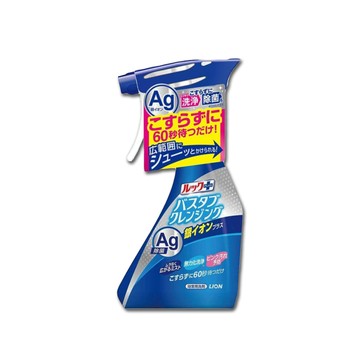 LION 日本LOOK PLUS浴缸免刷洗Ag銀離子清潔噴霧-草本香500ml/藍瓶(浴廁清潔劑,粉紅污垢洗淨)