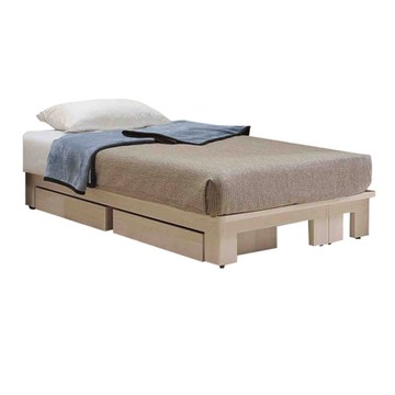 文創集 達斯3.5尺單人加厚型二抽床底組合(不含床墊)-106x188x26cm免組