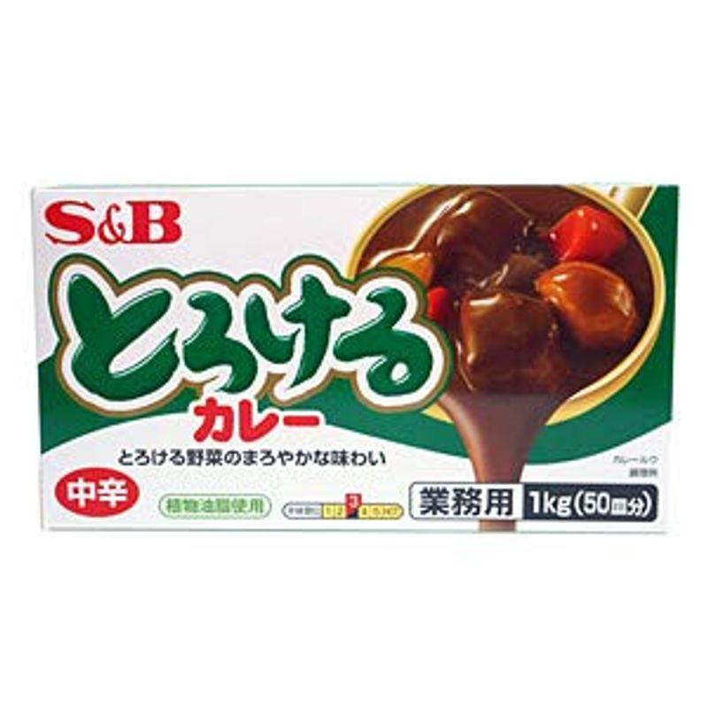 エスビー食品 SB とろけるカレー 中辛 1Kg ×20個