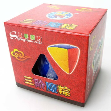 附發票【小小店舖】聖手 魔粽 彩色 魔術方塊 三階 概念方塊 3階 無貼紙 異形 粽子 四色 六色