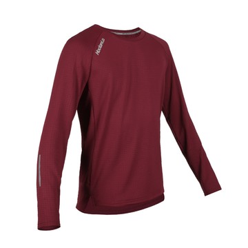 hodarla 男風暖長袖保暖衣-長袖t恤 上衣 刷毛 反光 慢跑 台灣製 紅