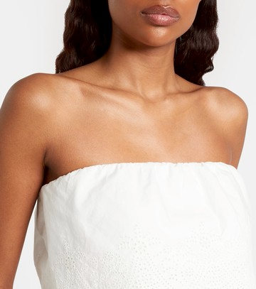 Posse Beryl broderie anglaise peplum cotton top