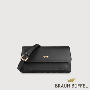【BRAUN BUFFEL 德國小金牛】台灣總代理 艾拉 萬用包-黑色/BF836-713-BK