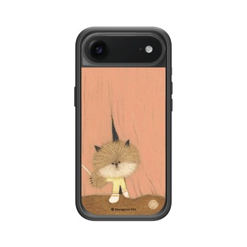 iPhone Air Mod NX -邊框背蓋組合 (相機按鈕) 黑 - Seungyoun Kim - 窗簾小狗 Maestro Bean