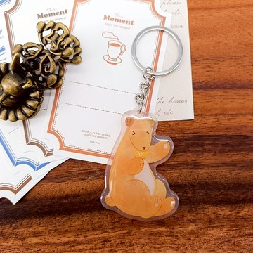 PP626_貪吃小熊/晶透吊飾