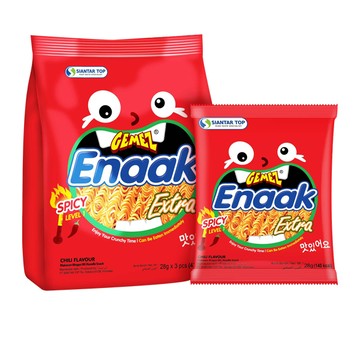 韓國 ENAAK 韓式小雞麵 辣味(增量袋裝28gx3包)【小三美日】 D004469 下午茶 零食 脆麵 宵夜 spicy