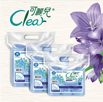 台灣製造 clear可麗兒花香環保清潔袋 3支/袋 大中小三款可選