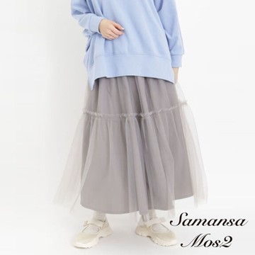 Samansa Mos2  2Way蓬鬆分層薄紗長裙