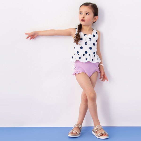 プティマイン Petit Main ドット編み上げタンキニ水着 Swim 通販 Lineポイント最大0 5 Get Lineショッピング