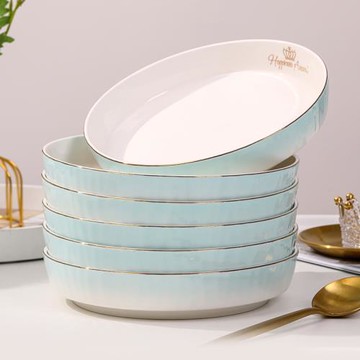 盤子菜盤家用2024新款輕奢餐盤創意陶瓷深盤組合現代簡約餐具碗碟