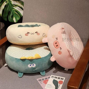 💕在臺出貨🔥夏季冰豆豆蒲團中孔透氣坐墊學生椅墊辦公室久坐凳子屁墊家用座墊