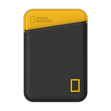 National Geographic Card Pocket 磁吸卡夾 MagSafe 卡夾 卡包 日常必備 - 黑黃色