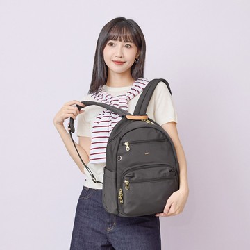 (鐵灰附胸扣)必buy寬側袋旅行休閒後背包03531A