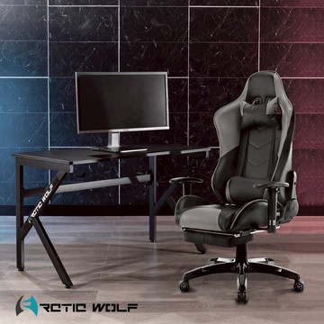 【ArcticWolf】Crotalus響尾蛇賽車型電競椅-灰色