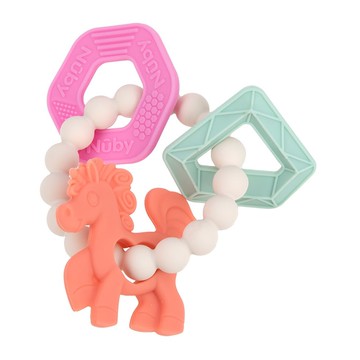 Nuby - 矽膠手環固齒器-獨角獸