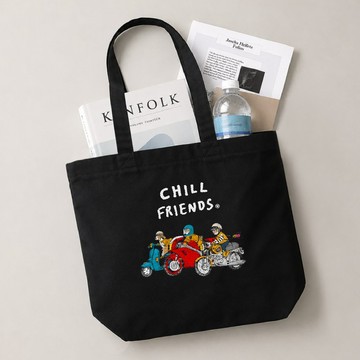CHILL FRIENDS Bikers / 帆布托特包