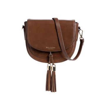 Varied百變換蓋真皮馬鞍包－經典植鞣深棕