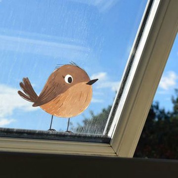 【MR.ZAKKA】創意萬用裝飾貼紙-動物主題 趣味手繪小鳥 2款任選 兒童房布置 DIY可移式壁貼 無痕壁貼 牆貼