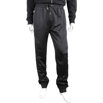 KARL LAGERFELD 側刺繡字母標語黑色運動褲(男款)