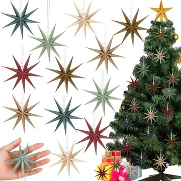 洛陽牡丹 5個裝星星燈罩 聖誕九角星 商場商店佈置 公司年會裝飾