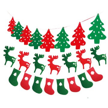 [家速配]DIY聖誕布旗串(款式隨機出貨)