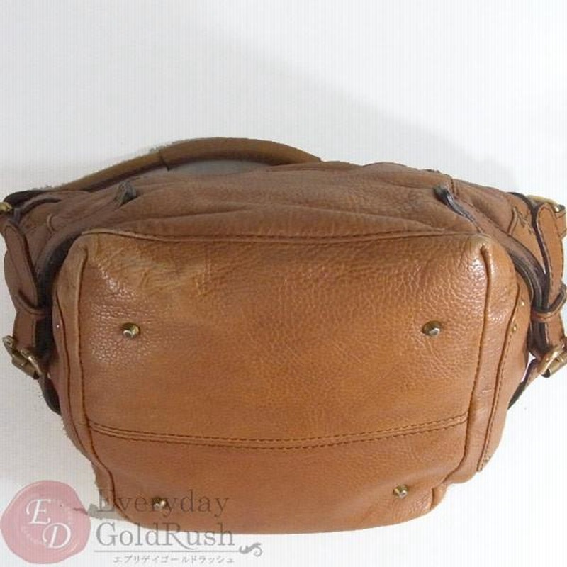 美品 Chloe クロエ パディントン ハンドバッグダークブラウン ラージ