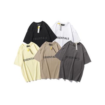 FOG高街半袖歐美潮牌ESSENTIALS立體膠標基礎情侶夏季男女短袖T恤