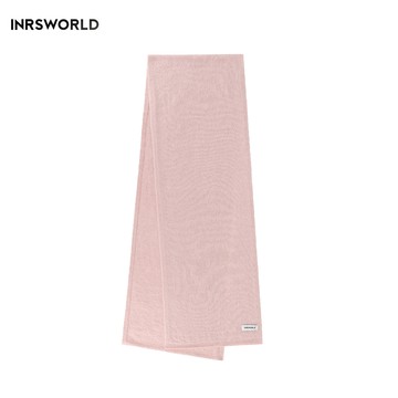 羊毛圍巾 薄款針織羊毛圍巾-粉米【ISW】