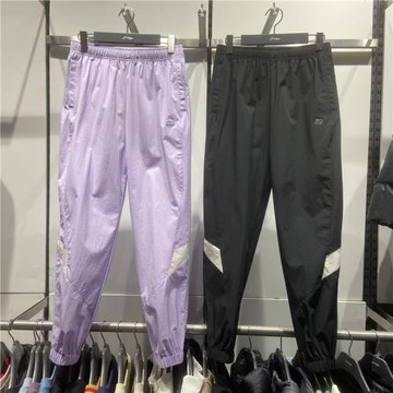 李寧速干褲2023夏季新款女子時尚束腳運動生活休閑長褲 AYKT168