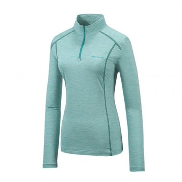 出清 免運 台灣MOUNTNEER 山林 女 膠原蛋白 長袖排汗衣 春綠 # 31P66-73