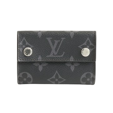 LOUIS VUITTON LV 路易威登 Discovery Compact 三折 短夾 黑色 原花帆布 M67630 【二手名牌BRAND OFF】