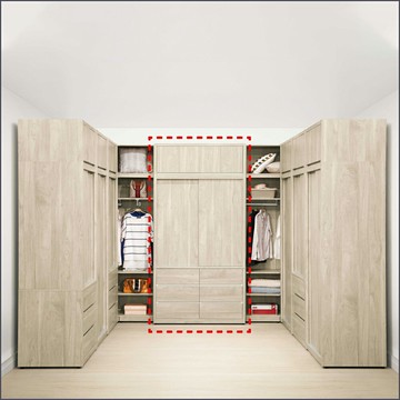 4x7.8尺推門(衣櫃+被櫃) 滑門衣櫥 開門衣櫥 收納衣櫃 儲物衣帽間【275B0562】Leader傢居館275-332+333