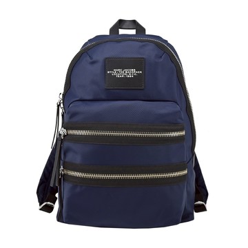 MARC JACOBS THE BIKER NYLON尼龍拉鍊後背包-大/藍_廠商直送