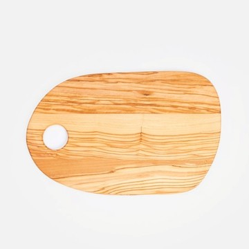 艾禮思橄欖木托盤35x22cm 橢圓原色