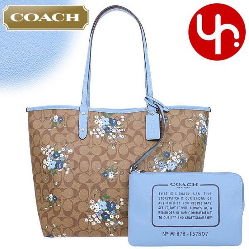 コーチ COACH バッグ トートバッグ F37807 カーキ×コーンフラワー