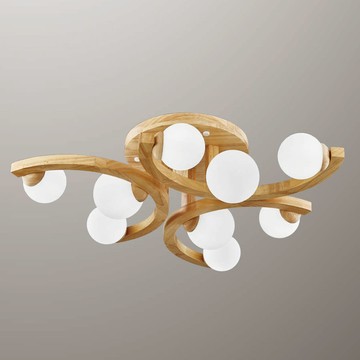 北歐風原木半吸頂燈 F85-09-K2401