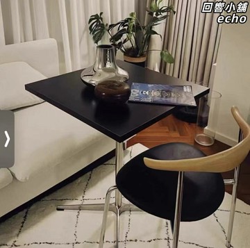 【侘寂風包豪斯】實木圓桌 餐桌 咖啡桌 電腦桌 辦公桌 奶茶店商用 黑方桌 冷飲店 實木材質 簡約設計 多功能家用商用