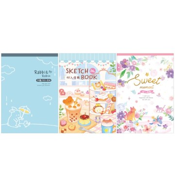 四季SEASON 信紙(48入)-傘兔/午茶/花貓