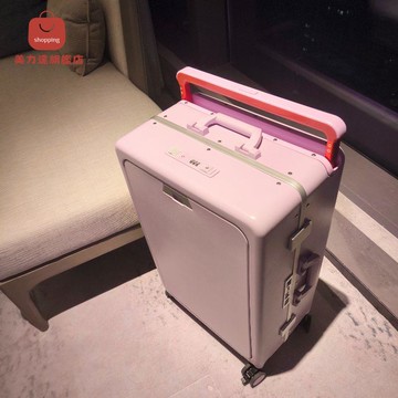 行李箱 旅行箱 拉杆箱 前開蓋高顏值行李箱拉桿箱機箱20多功能旅行箱旅行密碼登機萬向輪 八折減免 特價出 可開發票