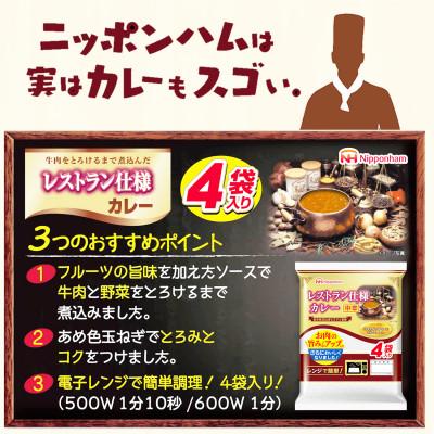 ふるさと納税 諫早市 日本ハム レストラン仕様カレー中辛10袋セット(40個入り)