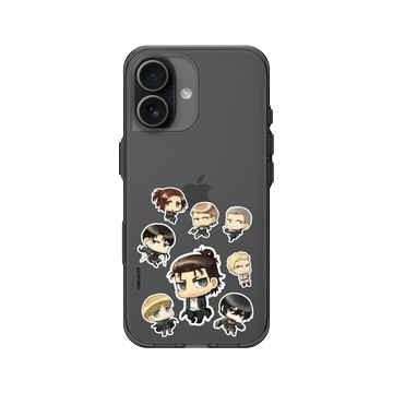 iPhone 17 Clear (相機按鈕) 酷墨灰 - 進擊的巨人 Attack On Titan -S4 - Q版角色大集合