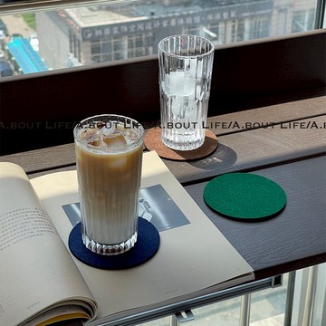 「About Life」進口經典鋼化玻璃杯 復古豎紋杯 dirty拿鐵杯 酒杯