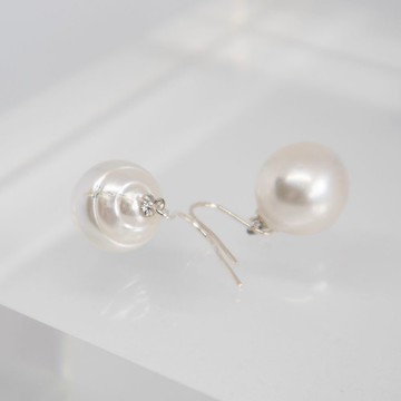 【二手商品】大尺寸南洋珍珠耳環/13毫米珍珠