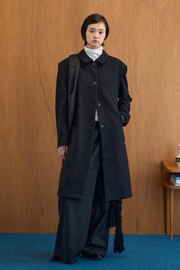 日系復古 收腰闊擺多口袋西裝外套