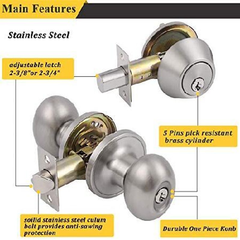 激安通販 Knobonly 楽天市場】ドアノブ 鍵付きの通販 つや消しニッケル