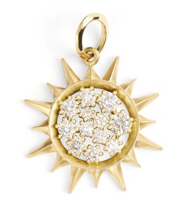 Jade Trau Yellow Gold and Diamond Victoria Margot Sun Charm