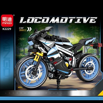 臺灣出貨🔥 積木機車 積木摩托 兼容積木 機車摩託車積木明迪玩具兒童益智拚插K2227小顆粒禮物6嵗男孩賽車
