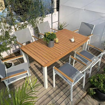 時尚北歐休閑風戶外桌椅組合室外露臺別墅庭院花園陽臺簡約桌椅[DD050209]