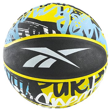 Reebok 銳步 Graffiti 籃球 塗鴉 黑黃色  RBBK-31021BK  7號  1個