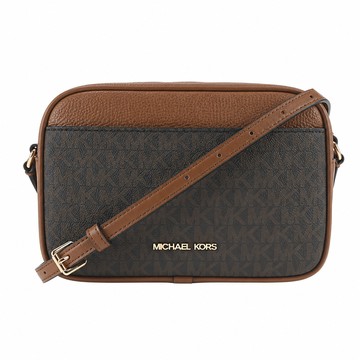 Michael Kors Jet Set 滿版標誌相機斜背包-小/咖